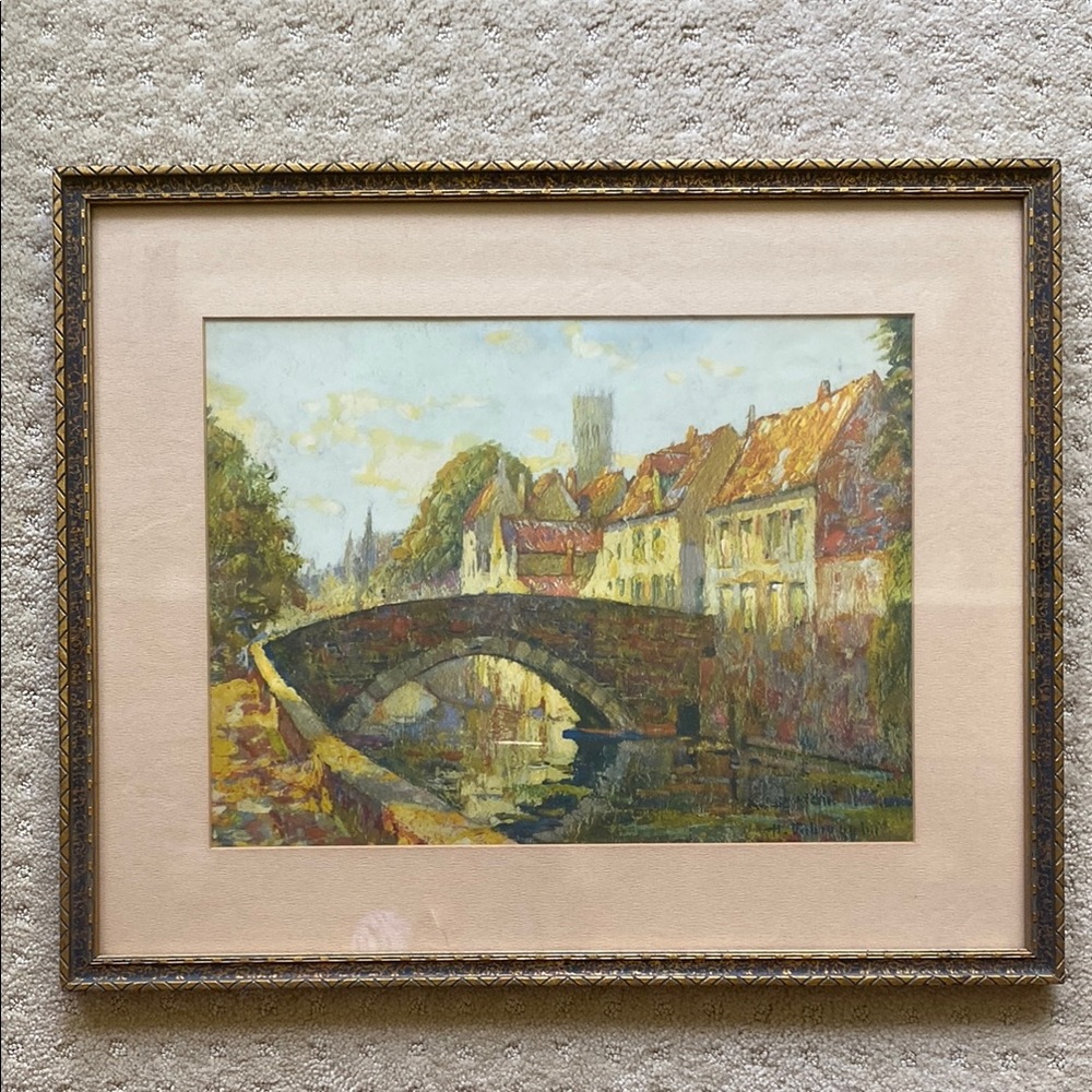 Pont du Cheval Bruges Belgium by Alec Grieve 1864-1933 Dundee Art Gallery Museum